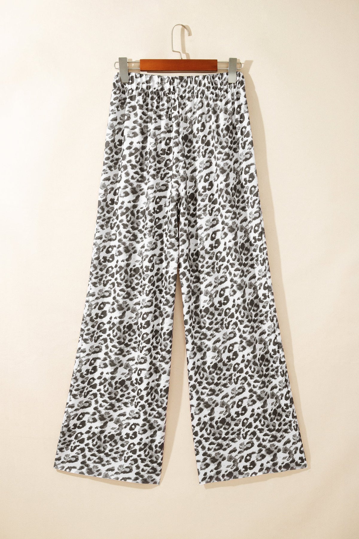 Multicolour Leopard Print Wide Leg Full Length Pants