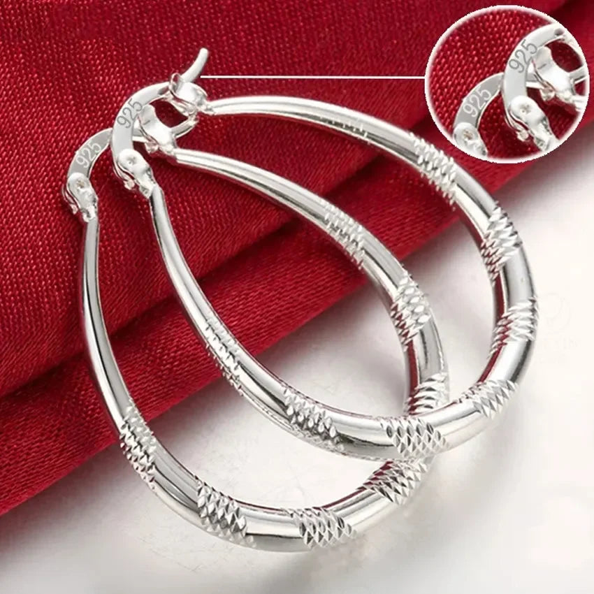fashion wholesale beautiful 925 Sterling silver Earring for women classic charm Jewelry cute lady wedding party