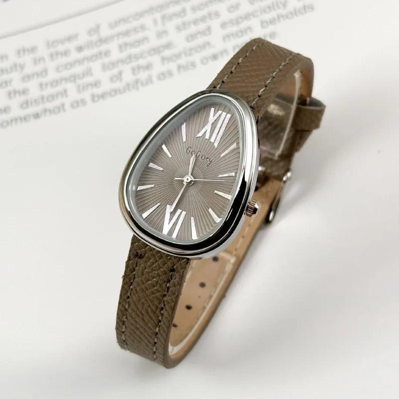 Famous Brand Women Quartz Watch Luxury Gift Ladies Snake Head Female Watch Fashion Red Leather Strap Wristwatch Dropshipping