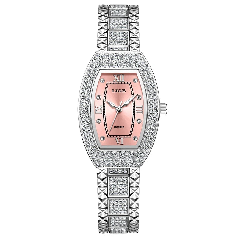 Women's Diamond Crystal Stainless Steel Dress Watch