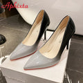 Aphixta Sexy Red Bottom High Heels For Ladies Women 10cm Stiletto Gradient Pointed Toe Shoes Party Shoes Plus Big Size 44-53