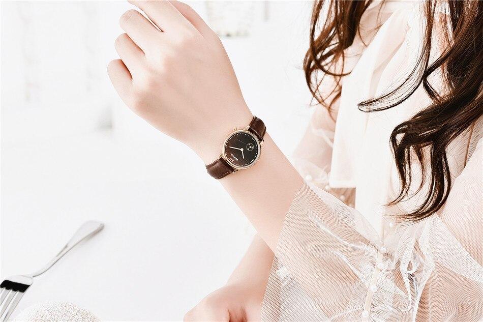 New Red Women Fashion Watch Quartz Luxury Leather Strap Analog Waterproof And Scratch Resistant Watches Excellent Gift For Women